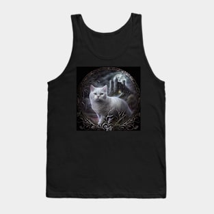 White British Shorthair Amongst Castles Tank Top